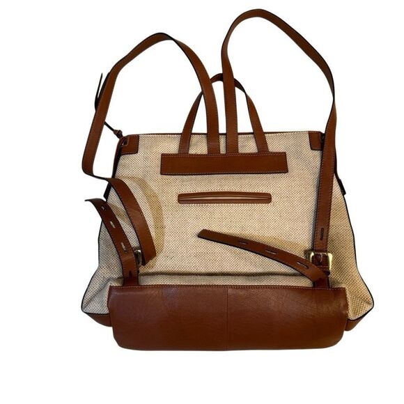 Lodis Summer Backpack Pippa Jute Cotton Leather Detailed Bag main image 4